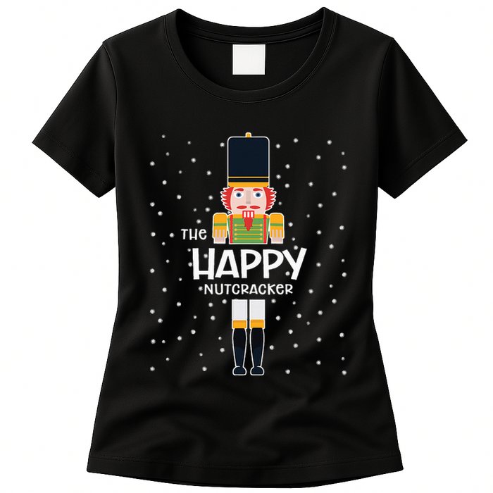 Happy Nutcracker Family Matching Funny Pajama Womens T-Shirt