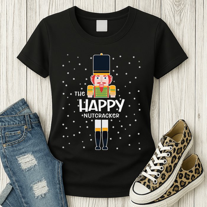 Happy Nutcracker Family Matching Funny Pajama Womens T-Shirt