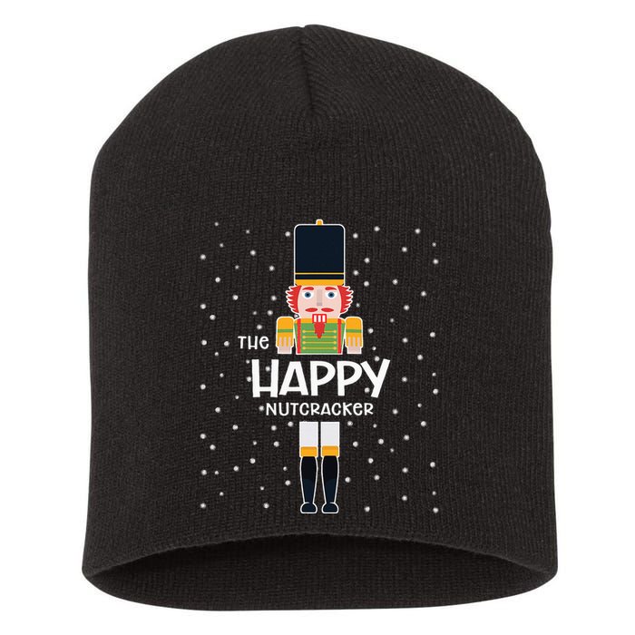 Happy Nutcracker Family Matching Funny Pajama Short Acrylic Beanie