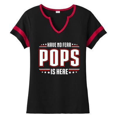 Have No Fear Pops Is Here Ladies Halftime Notch Neck Tee