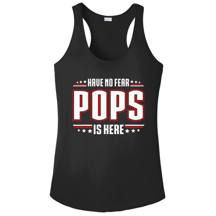 Have No Fear Pops Is Here Ladies PosiCharge Competitor Racerback Tank