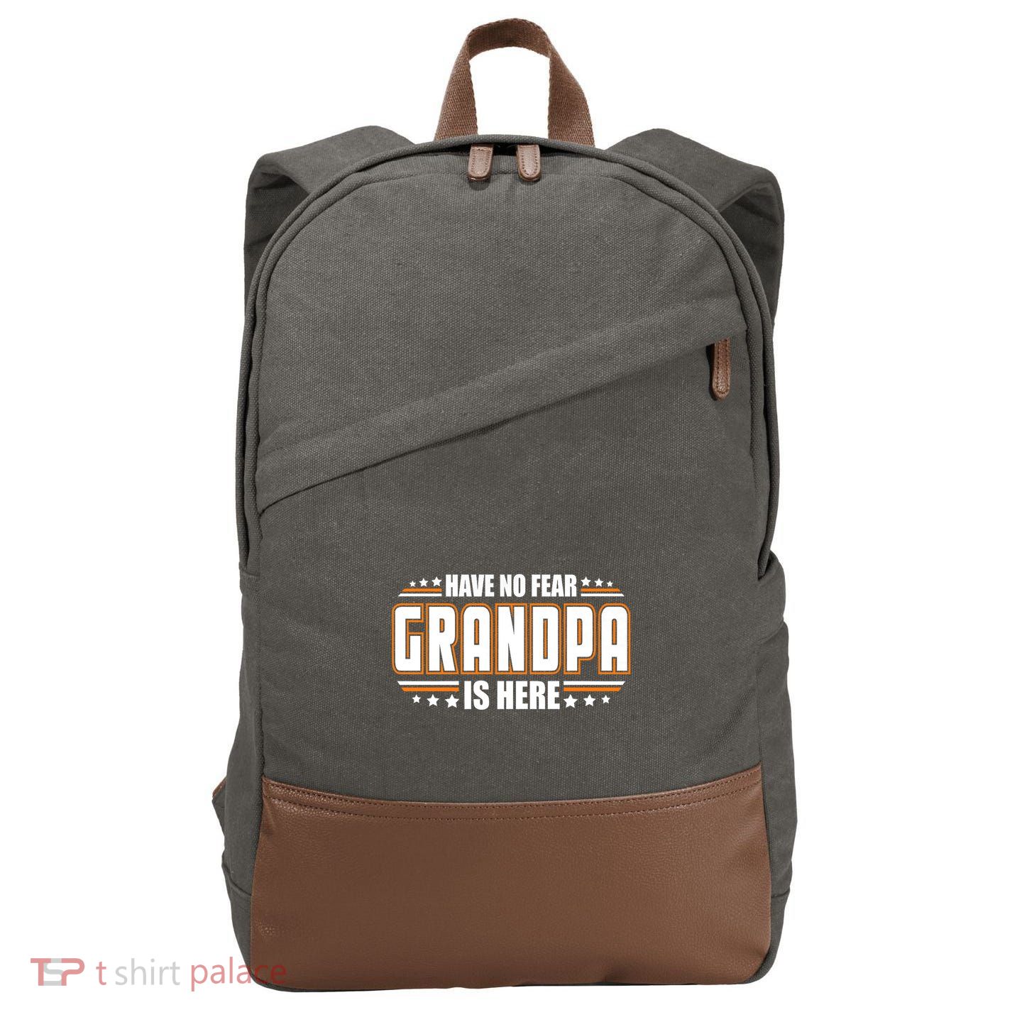 Have No Fear Grandpa Is Here Cotton Canvas Backpack