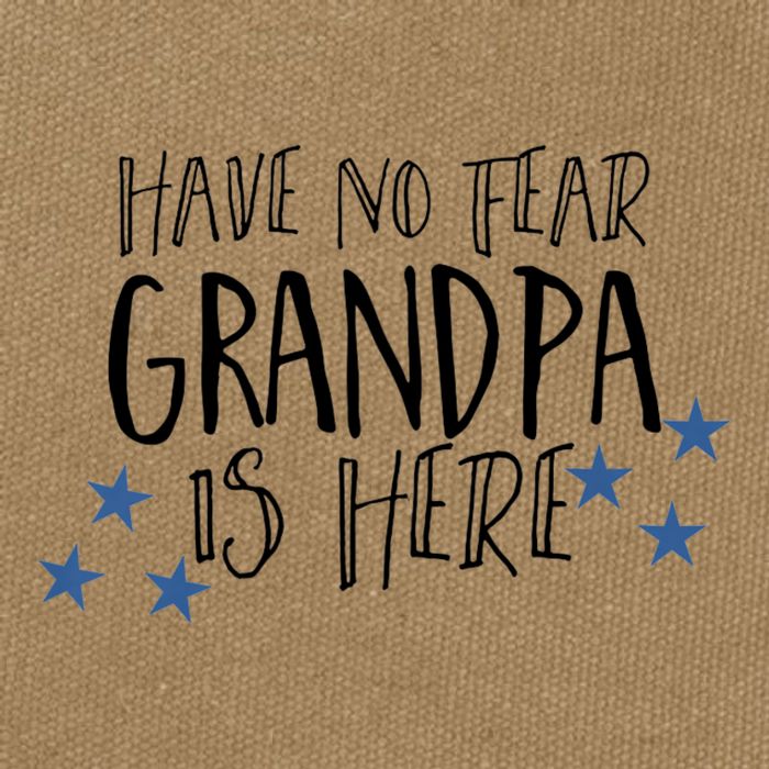 Have No Fear Grandpa Is Here Cotton Canvas Backpack