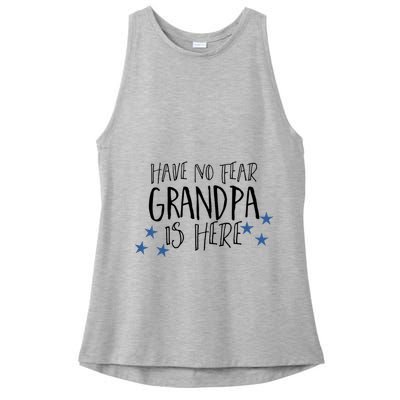 Have No Fear Grandpa Is Here Ladies PosiCharge Tri-Blend Wicking Tank