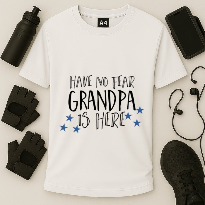 Have No Fear Grandpa Is Here Cooling Performance Crew T-Shirt