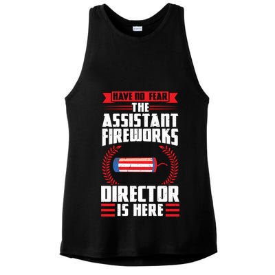 Have No Fear The Assistant Fireworks Director Firework Usa Funny Gift Ladies PosiCharge Tri-Blend Wicking Tank