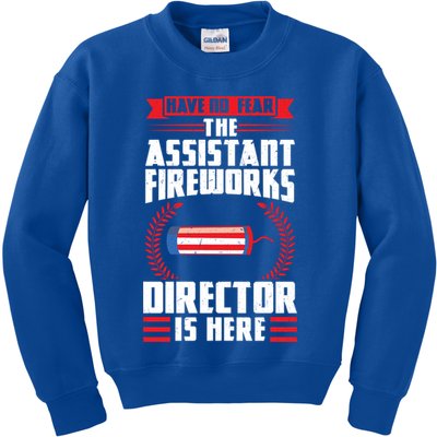 Have No Fear The Assistant Fireworks Director Firework Usa Funny Gift Kids Sweatshirt