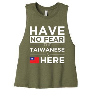 Have No Fear The Taiwanese Is Here Pride Taiwan Proud Gift Women's Racerback Cropped Tank