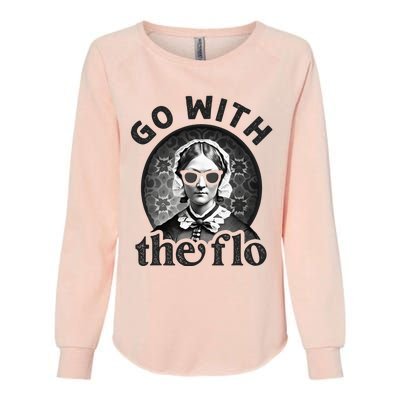 History Nurse Florence Nightingale Go With The Flo Womens California Wash Sweatshirt