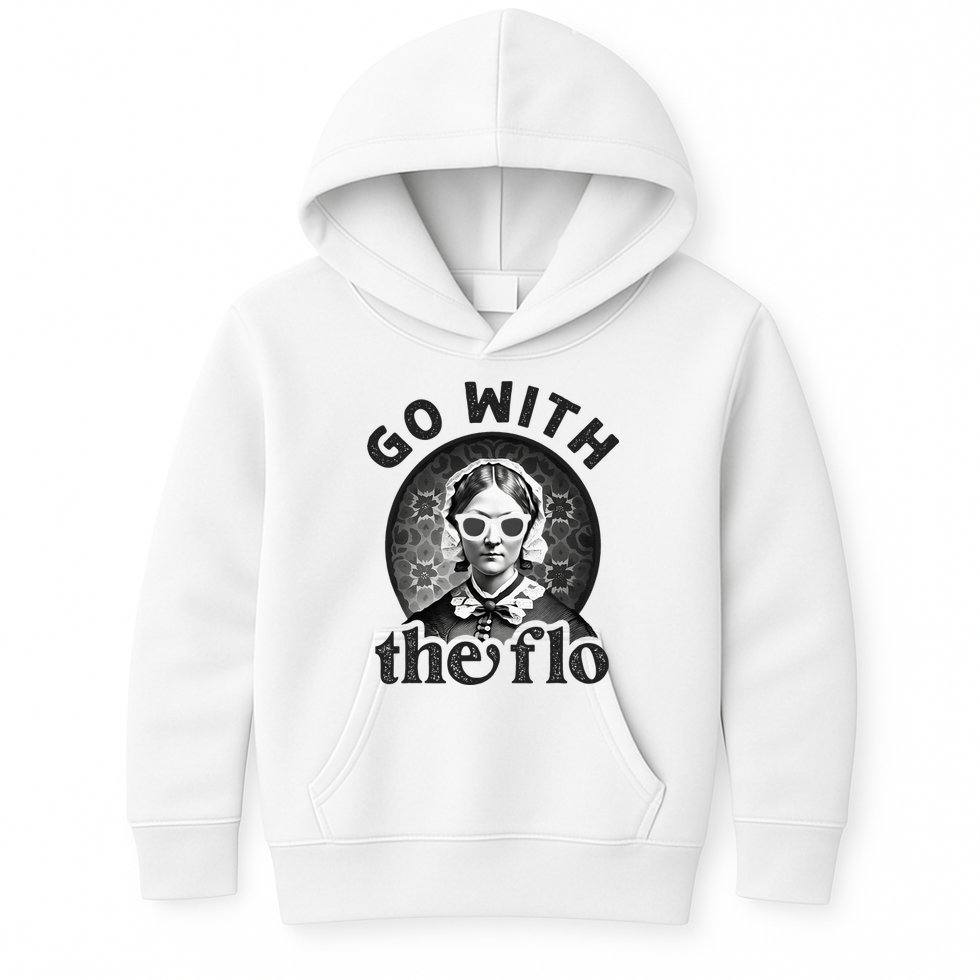 History Nurse Florence Nightingale Go With The Flo Kids Hoodie