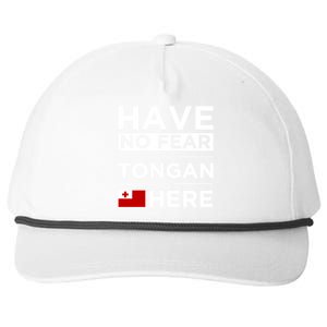 Have No Fear The Tongan Is Here Pride Gift Proud Tonga Gift Snapback Five-Panel Rope Hat