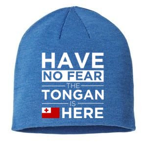 Have No Fear The Tongan Is Here Pride Gift Proud Tonga Gift Sustainable Beanie