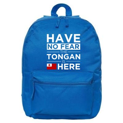 Have No Fear The Tongan Is Here Pride Gift Proud Tonga Gift 16 in Basic Backpack