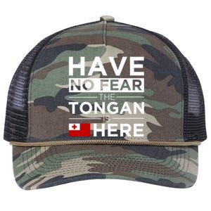 Have No Fear The Tongan Is Here Pride Gift Proud Tonga Gift Retro Rope Trucker Hat Cap