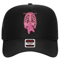 Halloween Nu Goth Pink Bat Pastel Goth High Crown Mesh Back Trucker Hat