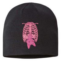 Halloween Nu Goth Pink Bat Pastel Goth Sustainable Beanie