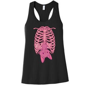 Halloween Nu Goth Pink Bat Pastel Goth Women's Racerback Tank