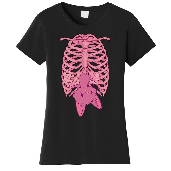 Halloween Nu Goth Pink Bat Pastel Goth Women's T-Shirt