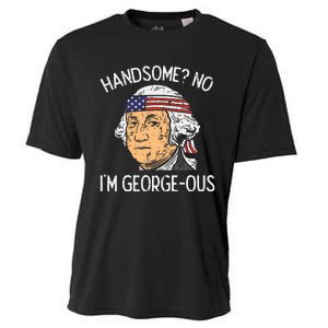 Handsome No Georgeous Washington Funny 4th Of July Cooling Performance Crew T-Shirt