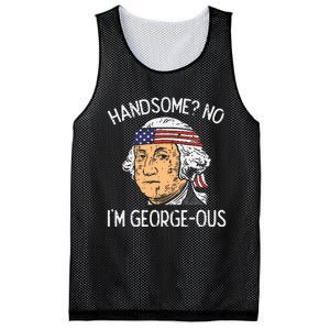 Handsome No Georgeous Washington Funny 4th Of July Mesh Reversible Basketball Jersey Tank