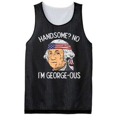 Handsome No Georgeous Washington Funny 4th Of July Fourth Mesh Reversible Basketball Jersey Tank