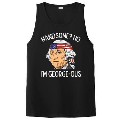 Handsome No Georgeous Washington Funny 4th Of July Fourth PosiCharge Competitor Tank