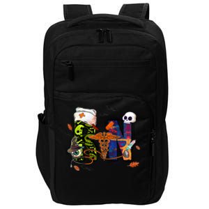 Halloween Nurse Gift Spooky Halloween Nurse Custom Cool Gift Impact Tech Backpack