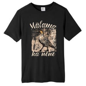 Hawaii Nene Goose Malama Ka Nene Endemic Bird Of Hawaii Tall Fusion ChromaSoft Performance T-Shirt