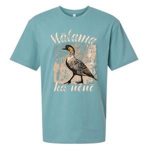 Hawaii Nene Goose Malama Ka Nene Endemic Bird Of Hawaii Sueded Cloud Jersey T-Shirt