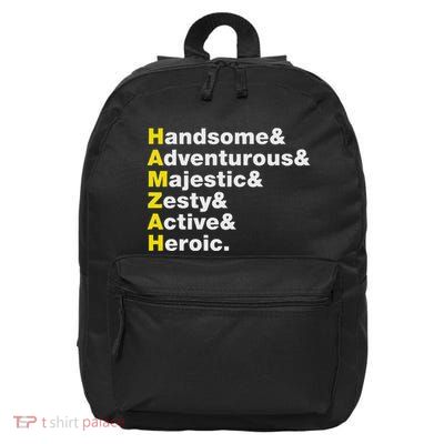 Hamzah Name Gift Personalized Hamzah 16 in Basic Backpack