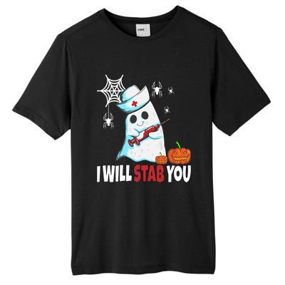 Halloween Nurse Ghost Disguise I Will Stab You Gift Tall Fusion ChromaSoft Performance T-Shirt