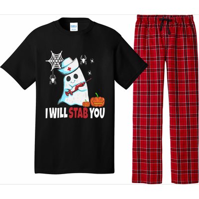 Halloween Nurse Ghost Disguise I Will Stab You Gift Pajama Set