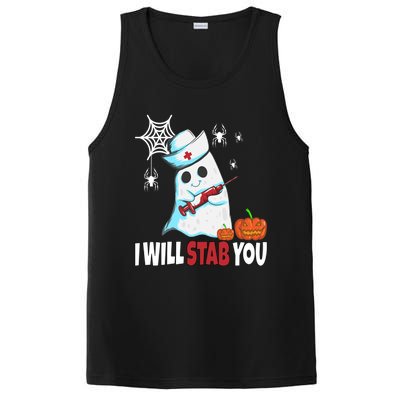 Halloween Nurse Ghost Disguise I Will Stab You Gift PosiCharge Competitor Tank