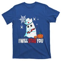 Halloween Nurse Ghost Disguise I Will Stab You Gift T-Shirt