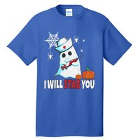 Halloween Nurse Ghost Disguise I Will Stab You Gift Tall T-Shirt