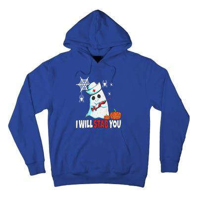 Halloween Nurse Ghost Disguise I Will Stab You Gift Tall Hoodie