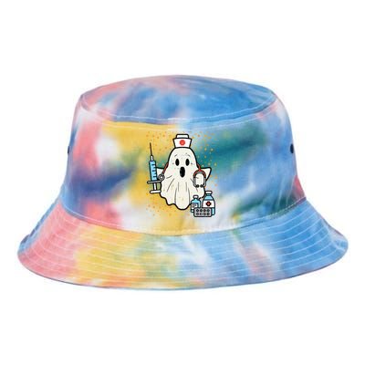 Halloween Nurse Ghost Boo Nursing Scrub Top Costume Cute Gift Tie Dye Newport Bucket Hat