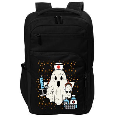 Halloween Nurse Ghost Boo Nursing Scrub Top Costume Cute Gift Impact Tech Backpack