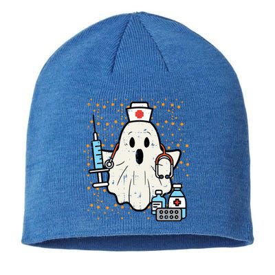 Halloween Nurse Ghost Boo Nursing Scrub Top Costume Cute Gift Sustainable Beanie