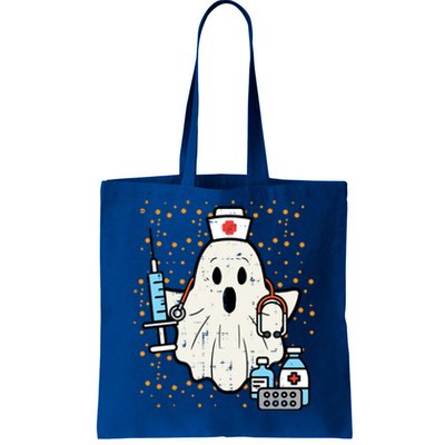 Halloween Nurse Ghost Boo Nursing Scrub Top Costume Cute Gift Tote Bag