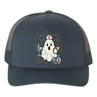 Halloween Nurse Ghost Boo Nursing Scrub Top Costume Cute Gift Yupoong Adult 5-Panel Trucker Hat