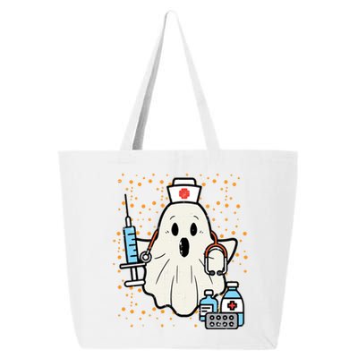 Halloween Nurse Ghost Boo Nursing Scrub Top Costume Cute Gift 25L Jumbo Tote