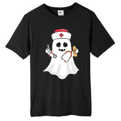 Halloween Nurse Ghost Scrub Top Halloween Costume Nursing Gift Tall Fusion ChromaSoft Performance T-Shirt