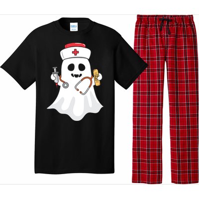 Halloween Nurse Ghost Scrub Top Halloween Costume Nursing Gift Pajama Set