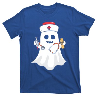 Halloween Nurse Ghost Scrub Top Halloween Costume Nursing Gift T-Shirt