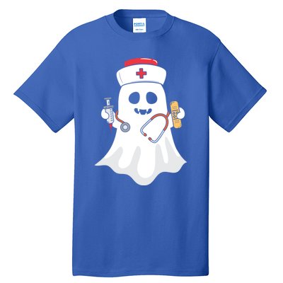 Halloween Nurse Ghost Scrub Top Halloween Costume Nursing Gift Tall T-Shirt