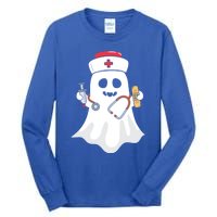 Halloween Nurse Ghost Scrub Top Halloween Costume Nursing Gift Tall Long Sleeve T-Shirt