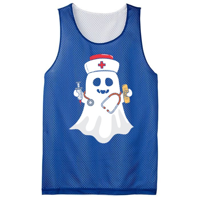 Halloween Nurse Ghost Scrub Top Halloween Costume Nursing Gift Mesh Reversible Basketball Jersey Tank