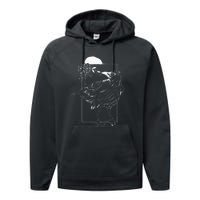 Halloween Night Gift Idea Birds Crow Performance Fleece Hoodie