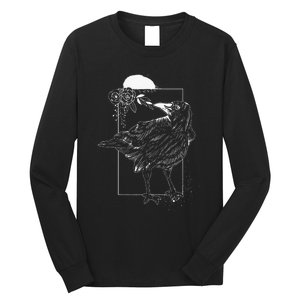 Halloween Night Gift Idea Birds Crow Long Sleeve Shirt